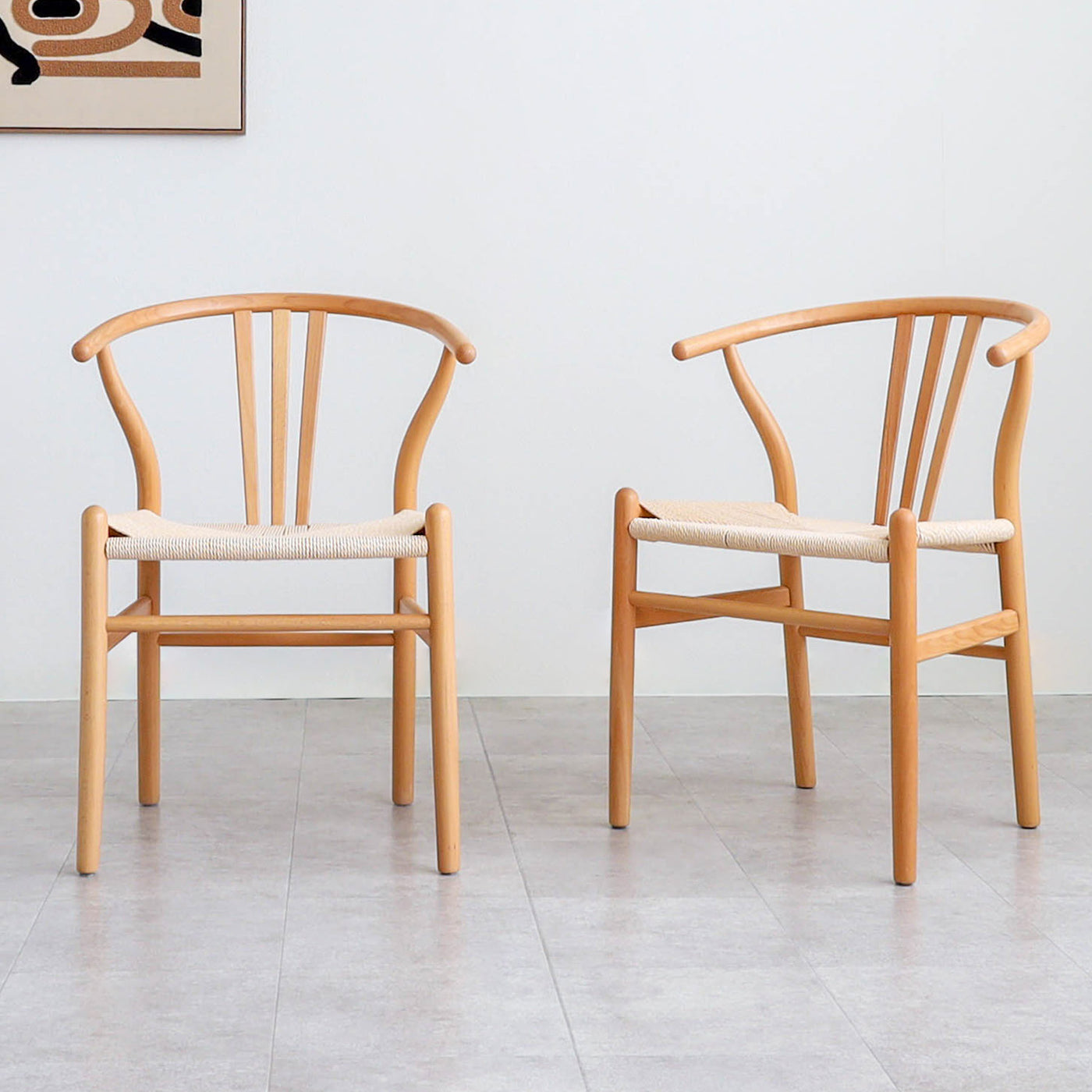 ダイニングチェア アームチェア ペーパーコード座面 2脚セット / 02000055