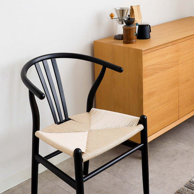 ダイニングチェア アームチェア ペーパーコード座面 2脚セット / 02000055