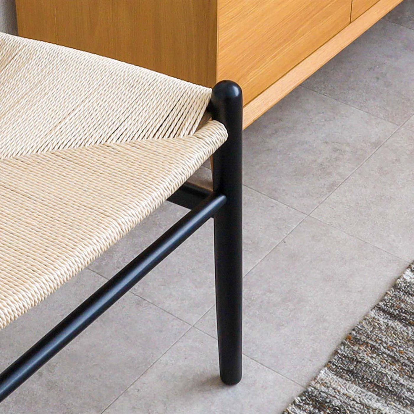 ダイニングチェア アームチェア ペーパーコード座面 2脚セット / 02000055