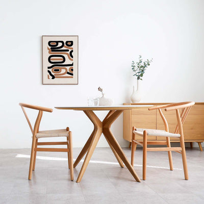 ダイニングチェア アームチェア ペーパーコード座面 2脚セット / 02000055