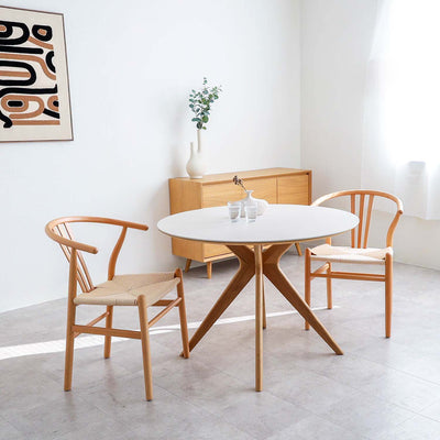 ダイニングチェア アームチェア ペーパーコード座面 2脚セット / 02000055