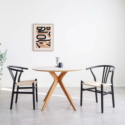 ダイニングチェア アームチェア ペーパーコード座面 2脚セット / 02000055