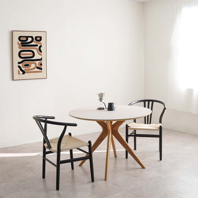 ダイニングチェア アームチェア ペーパーコード座面 2脚セット / 02000055