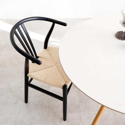 ダイニングチェア アームチェア ペーパーコード座面 2脚セット / 02000055