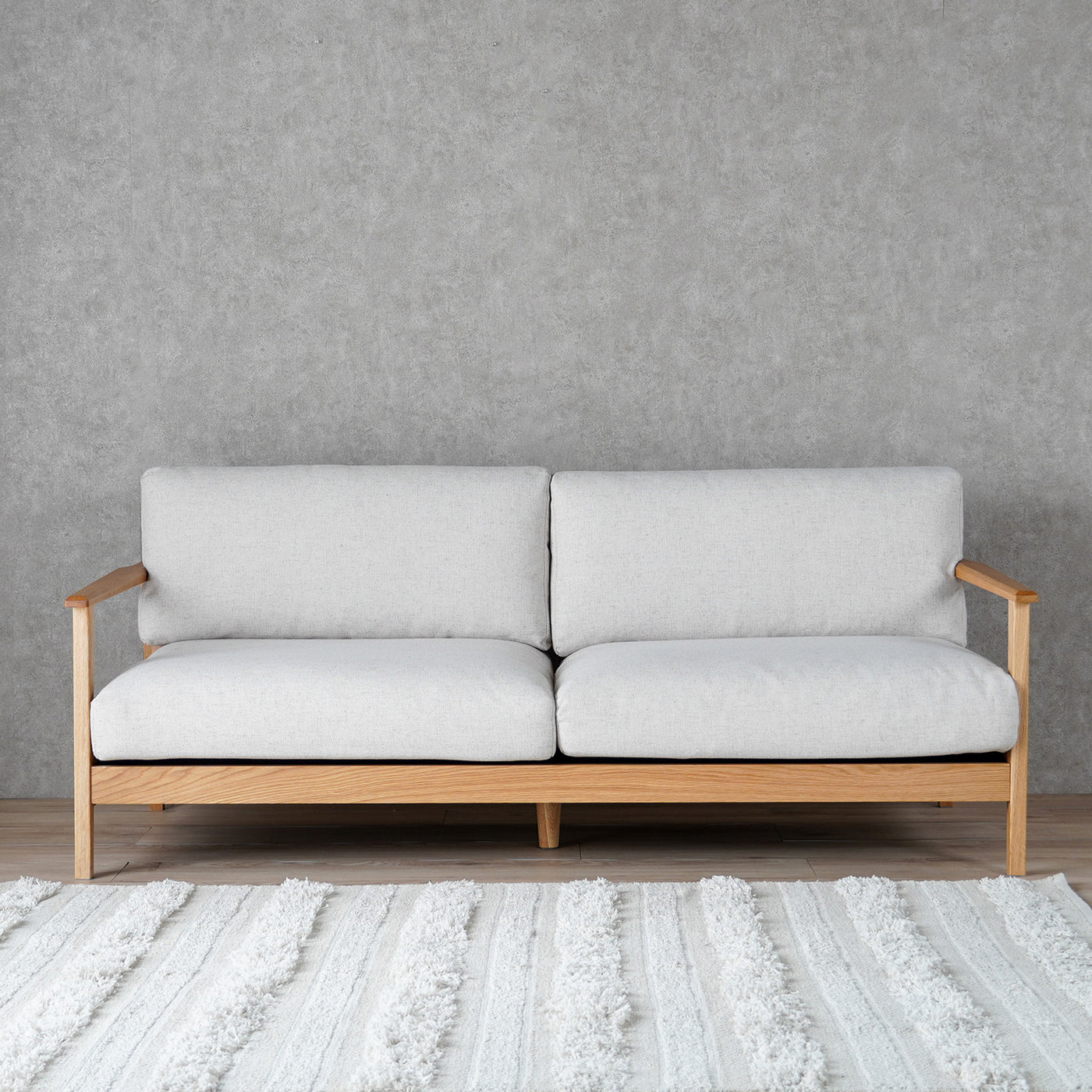 3人掛けソファ フェザー入り ファブリック / 07510058 開梱設置付き