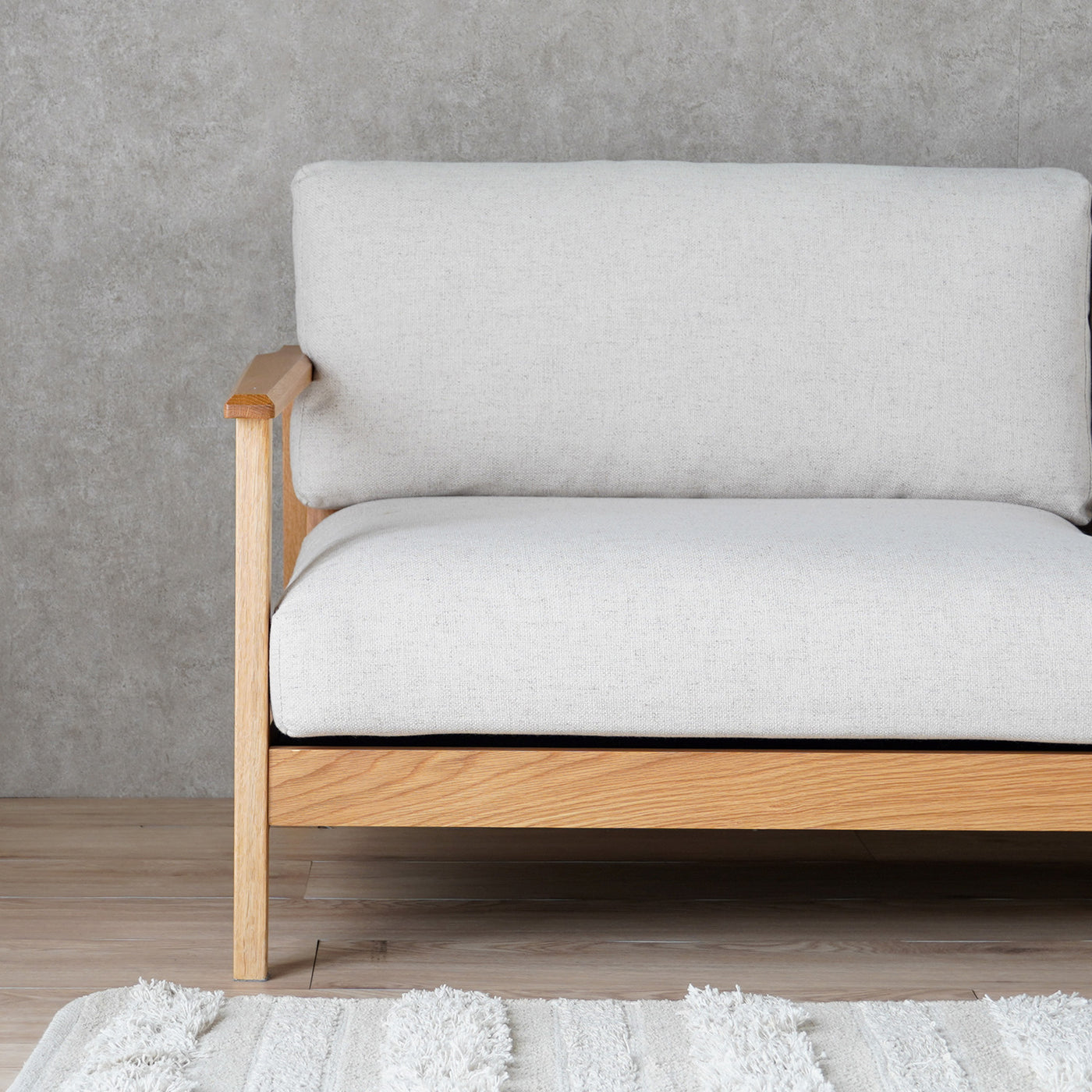 3人掛けソファ フェザー入り ファブリック / 07510058 開梱設置付き