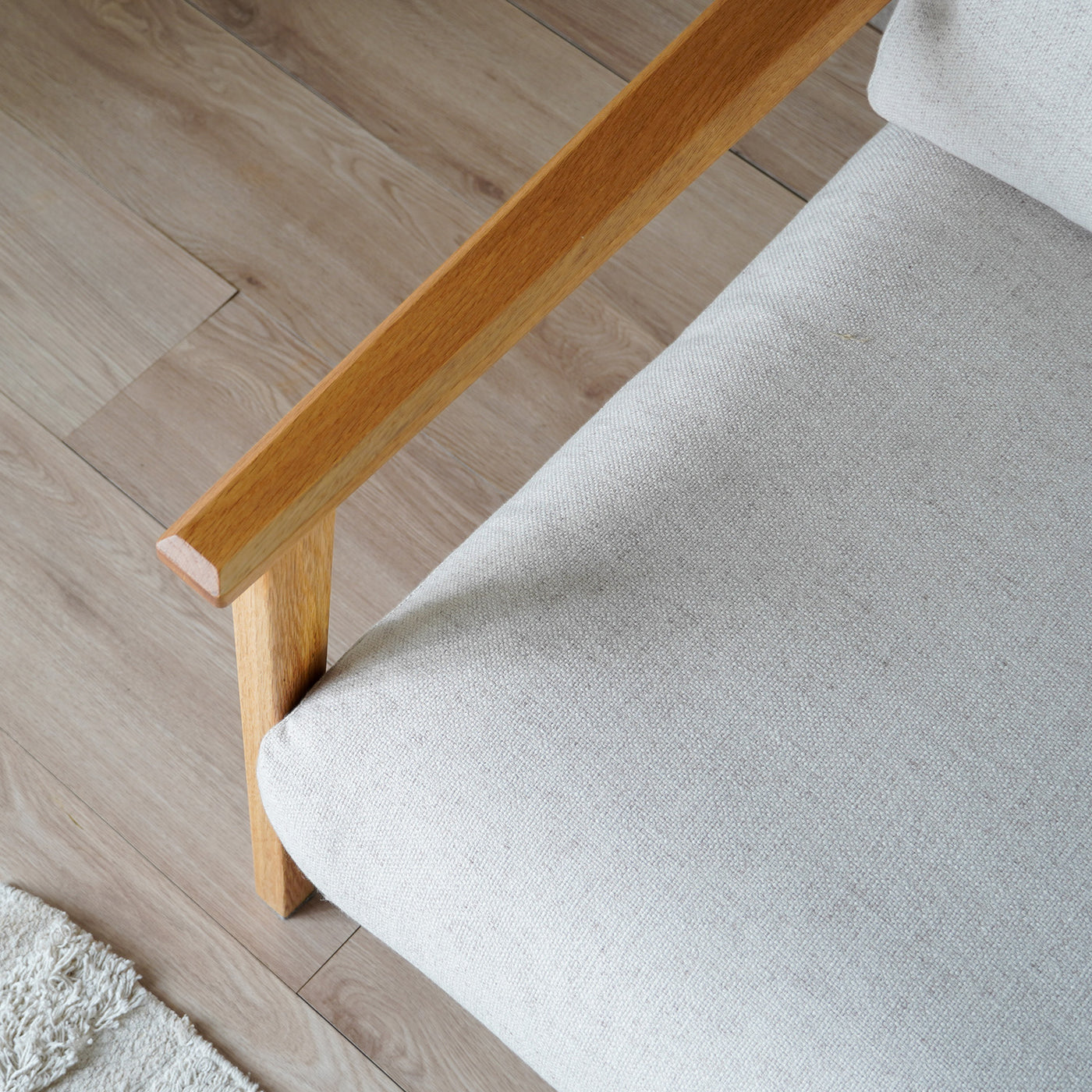 3人掛けソファ フェザー入り ファブリック / 07510058 開梱設置付き