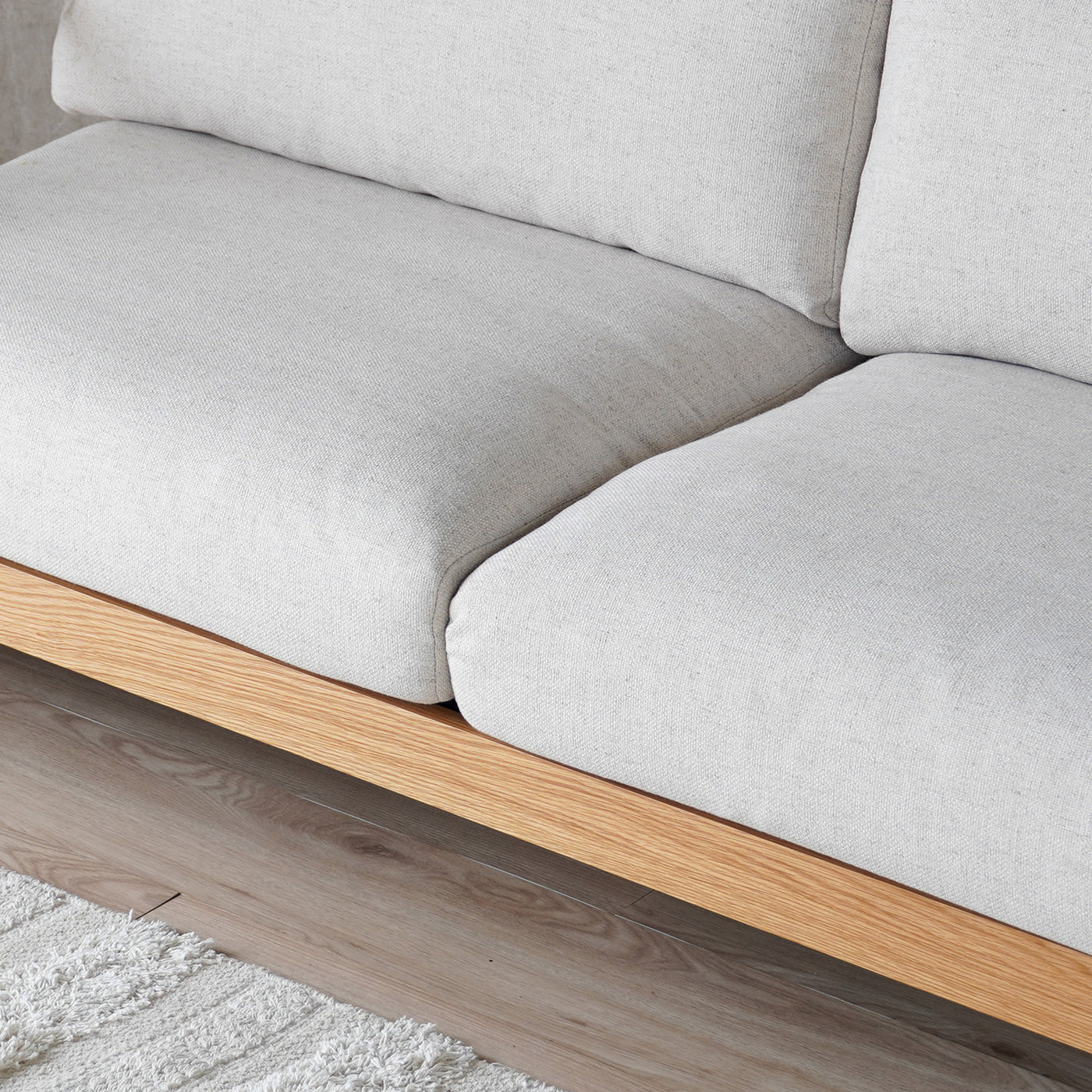 3人掛けソファ フェザー入り ファブリック / 07510058 開梱設置付き