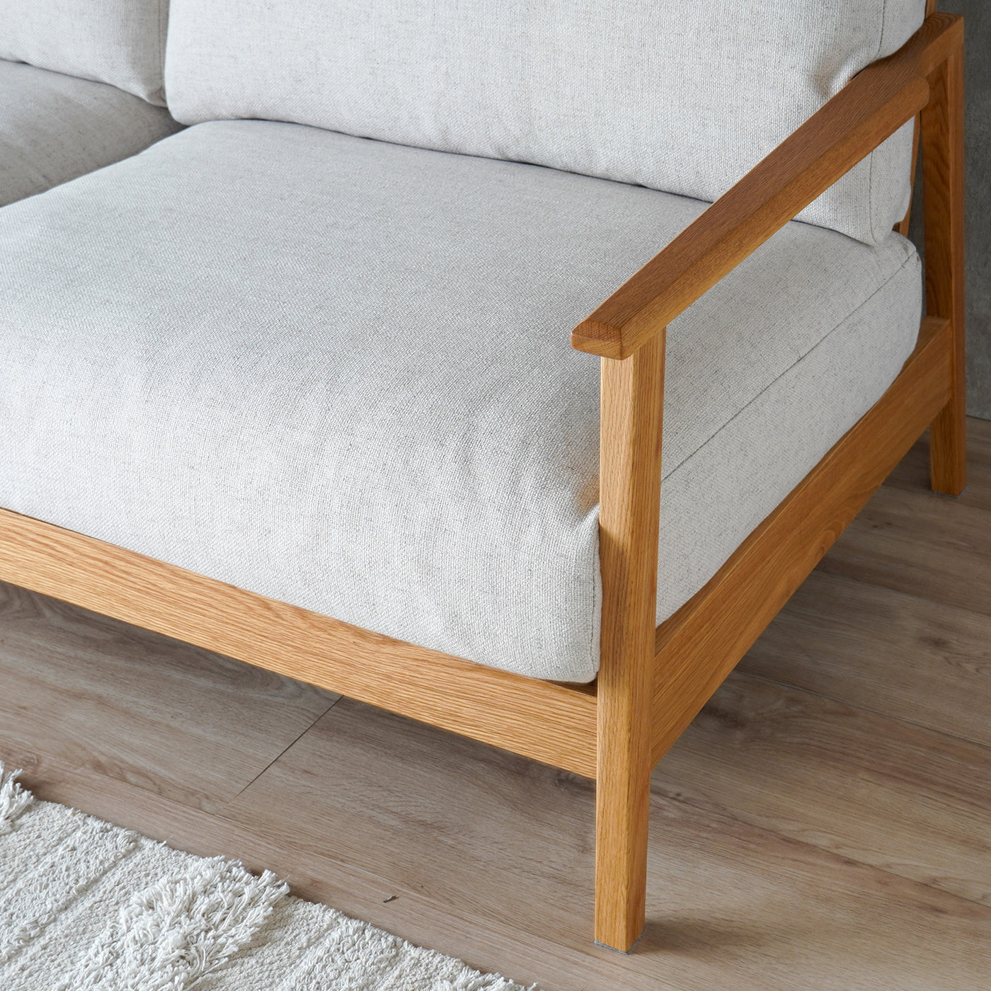 3人掛けソファ フェザー入り ファブリック / 07510058 開梱設置付き