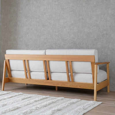 3人掛けソファ フェザー入り ファブリック / 07510058 開梱設置付き