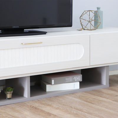 日本製 ホワイト テレビボード 幅180cm / 54683950