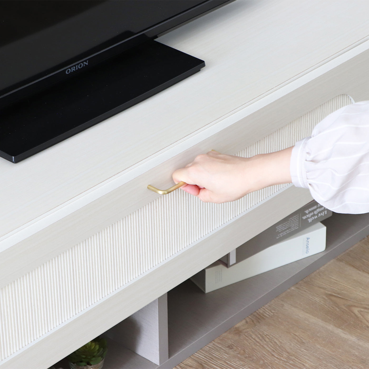 日本製 ホワイト テレビボード 幅180cm / 54683950