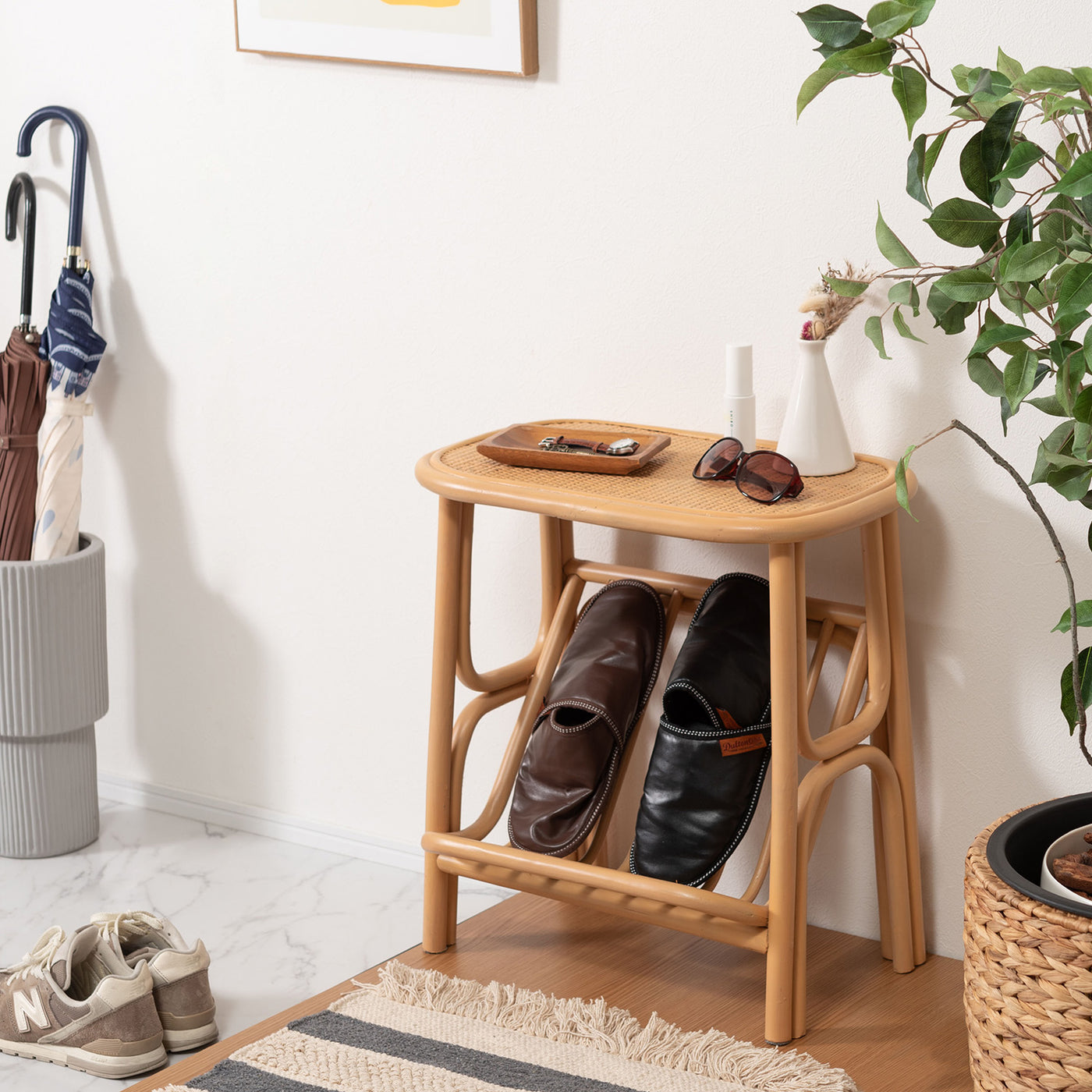 マガジンラック付き サイドテーブル 幅50cm / GUY-262NA