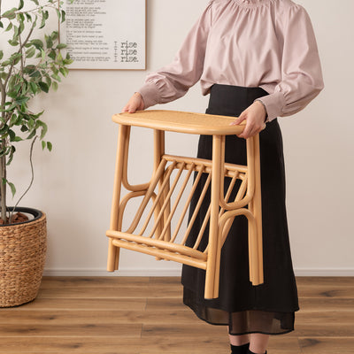 マガジンラック付き サイドテーブル 幅50cm / GUY-262NA