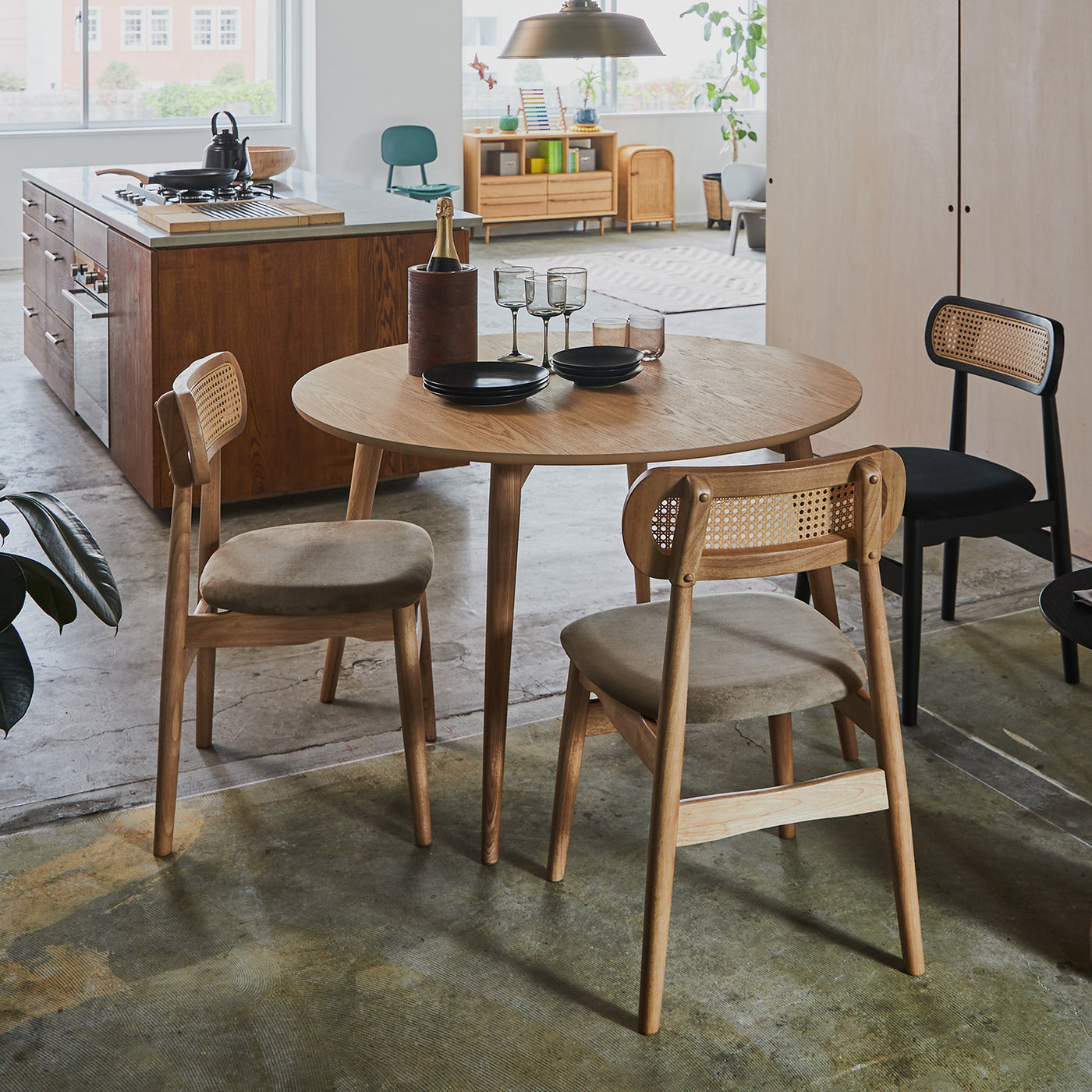 ダイニングチェア 木フレーム ファブリック / HOC-811