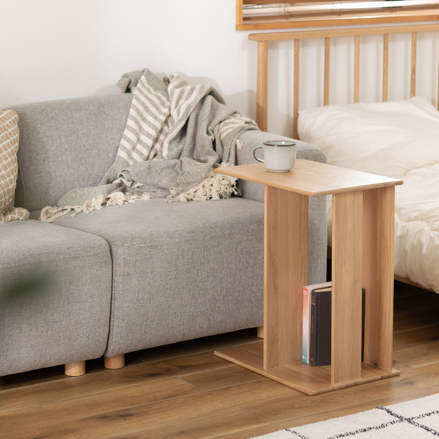 無垢材 サイドテーブル 幅32cm / MTK-301NA