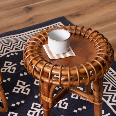 ラタン サイドテーブル 幅40cm / NRS-505