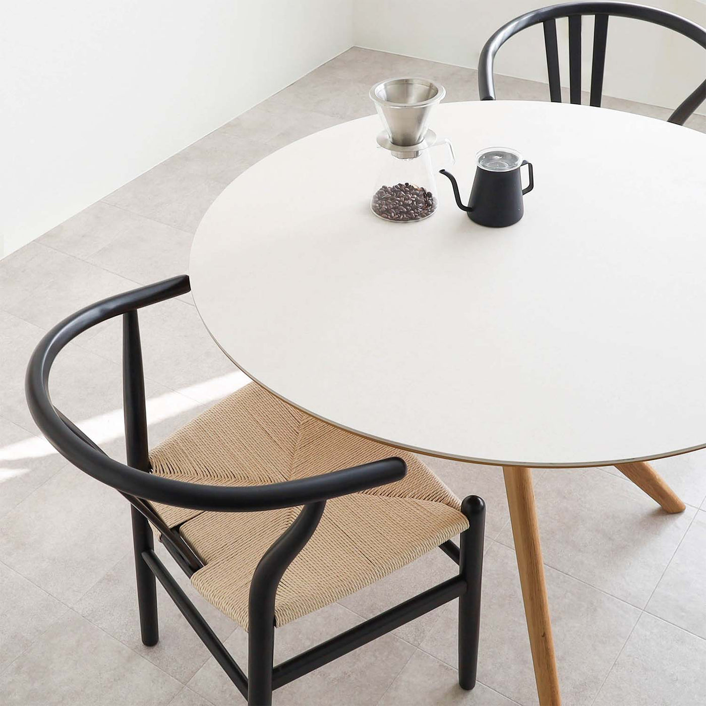 セラミク天板 ラウンド ダイニングテーブル ラウンドテーブル 幅100cm / 11170016