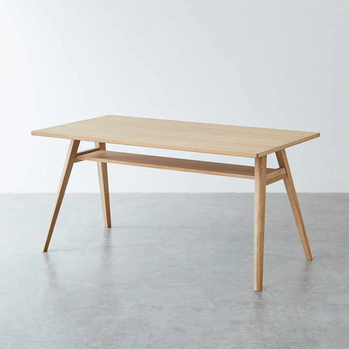 Sale オーク　収納棚付　ダイニングテーブル 棚収納付き ダイニングテーブル 木製 4人 おしゃれ 幅150cm / DT001