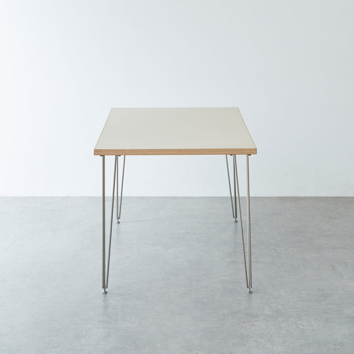 メラミン天板 ダイニングテーブル 幅150cm / DT002 ステンレス脚