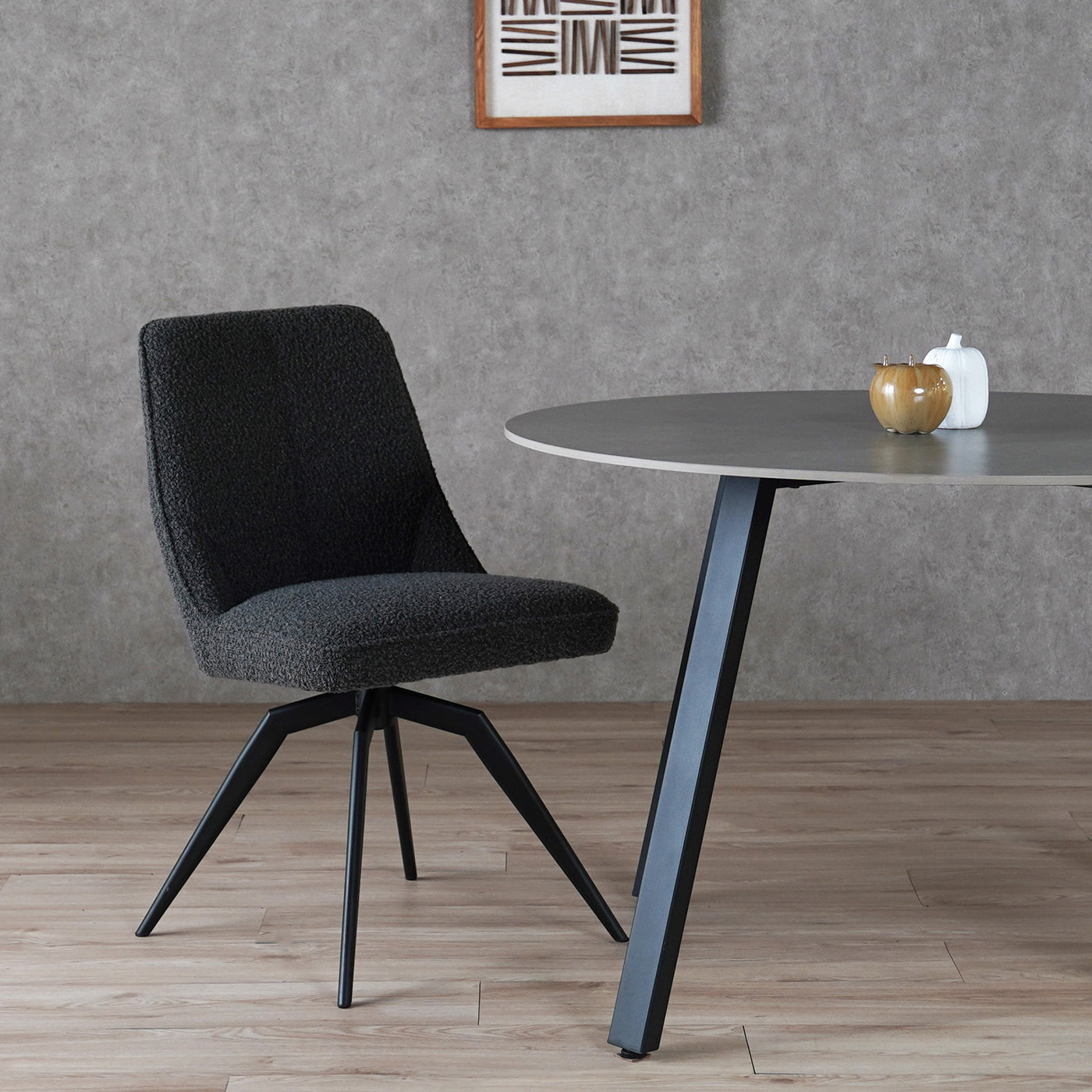 ダイニングチェア 回転チェア ブークレ ファブリック / PC-181