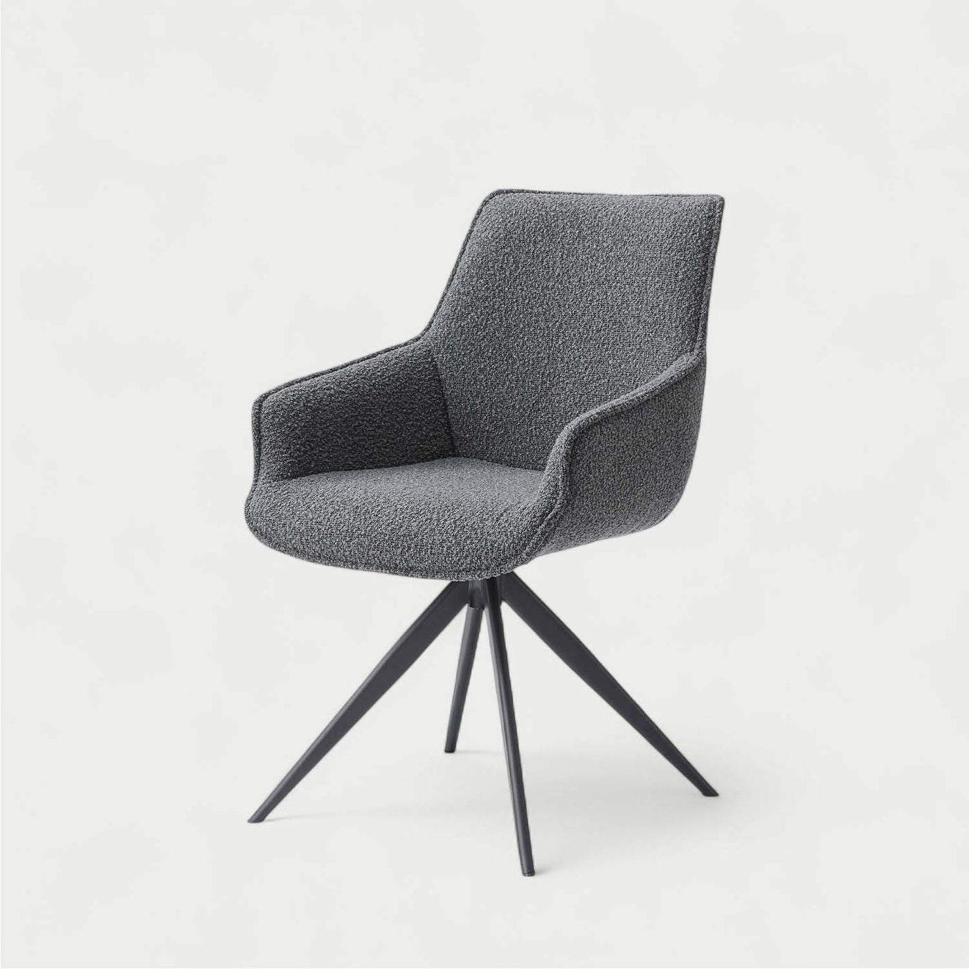 ダイニングチェア アーム 回転チェア ブークレ ファブリック / PC-182