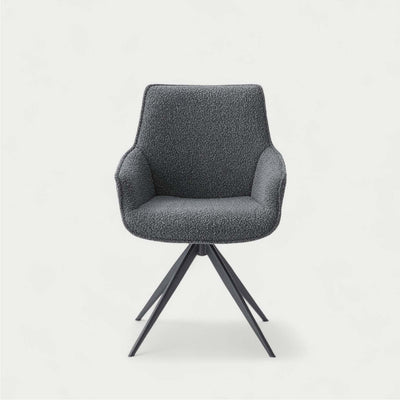 ダイニングチェア アーム 回転チェア ブークレ ファブリック / PC-182