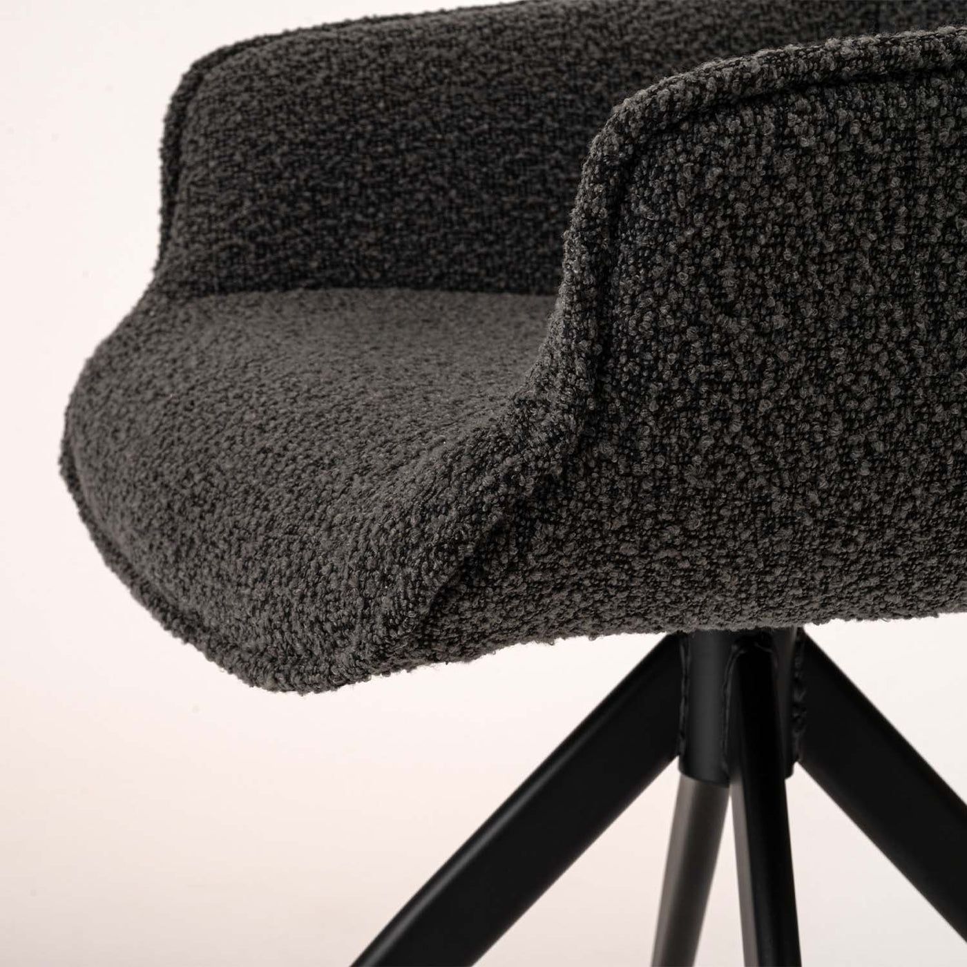 ダイニングチェア アーム 回転チェア ブークレ ファブリック / PC-182