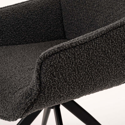 ダイニングチェア アーム 回転チェア ブークレ ファブリック / PC-182