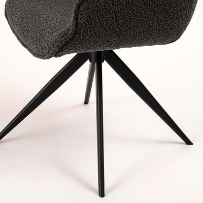 ダイニングチェア アーム 回転チェア ブークレ ファブリック / PC-182