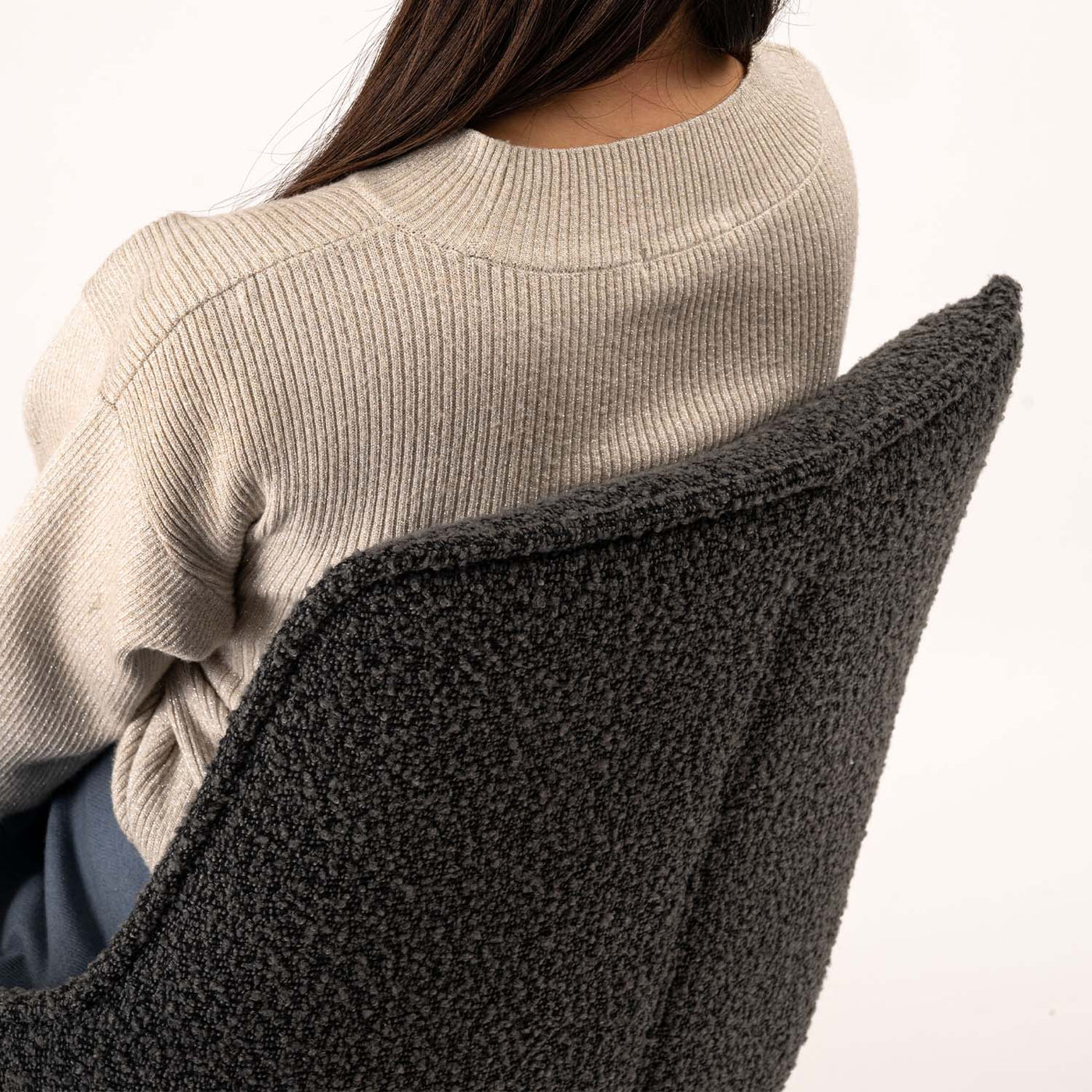 ダイニングチェア アーム 回転チェア ブークレ ファブリック / PC-182