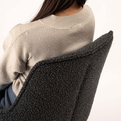 ダイニングチェア アーム 回転チェア ブークレ ファブリック / PC-182