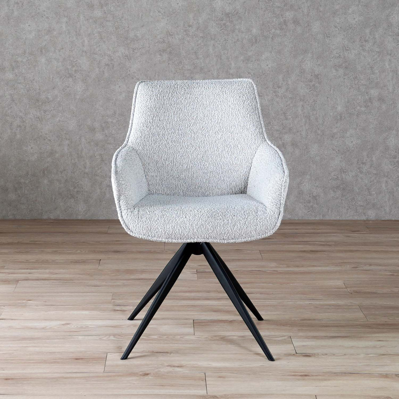 ダイニングチェア アーム 回転チェア ブークレ ファブリック / PC-182