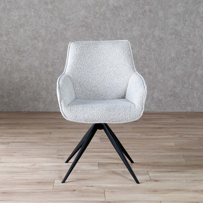 ダイニングチェア アーム 回転チェア ブークレ ファブリック / PC-182