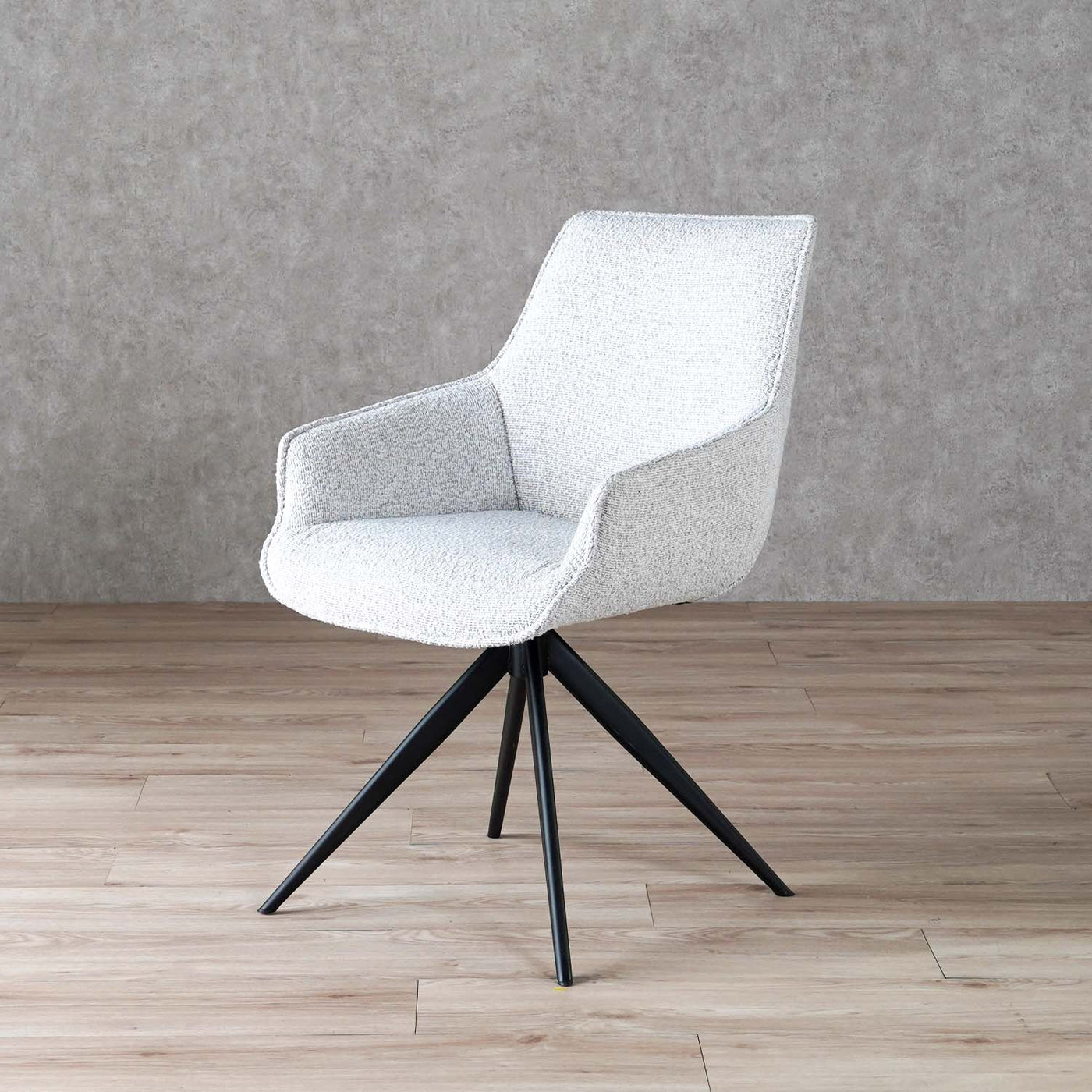 ダイニングチェア アーム 回転チェア ブークレ ファブリック / PC-182