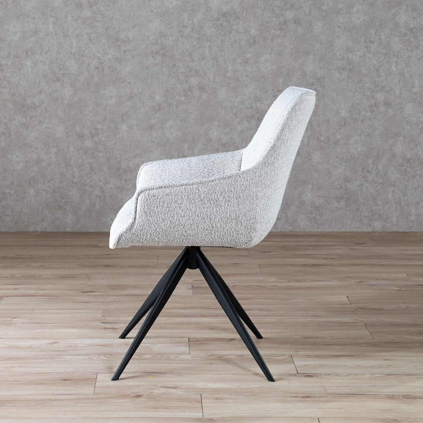 ダイニングチェア アーム 回転チェア ブークレ ファブリック / PC-182