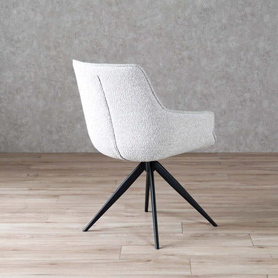 ダイニングチェア アーム 回転チェア ブークレ ファブリック / PC-182