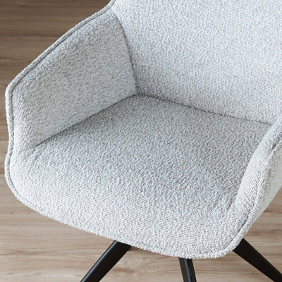 ダイニングチェア アーム 回転チェア ブークレ ファブリック / PC-182