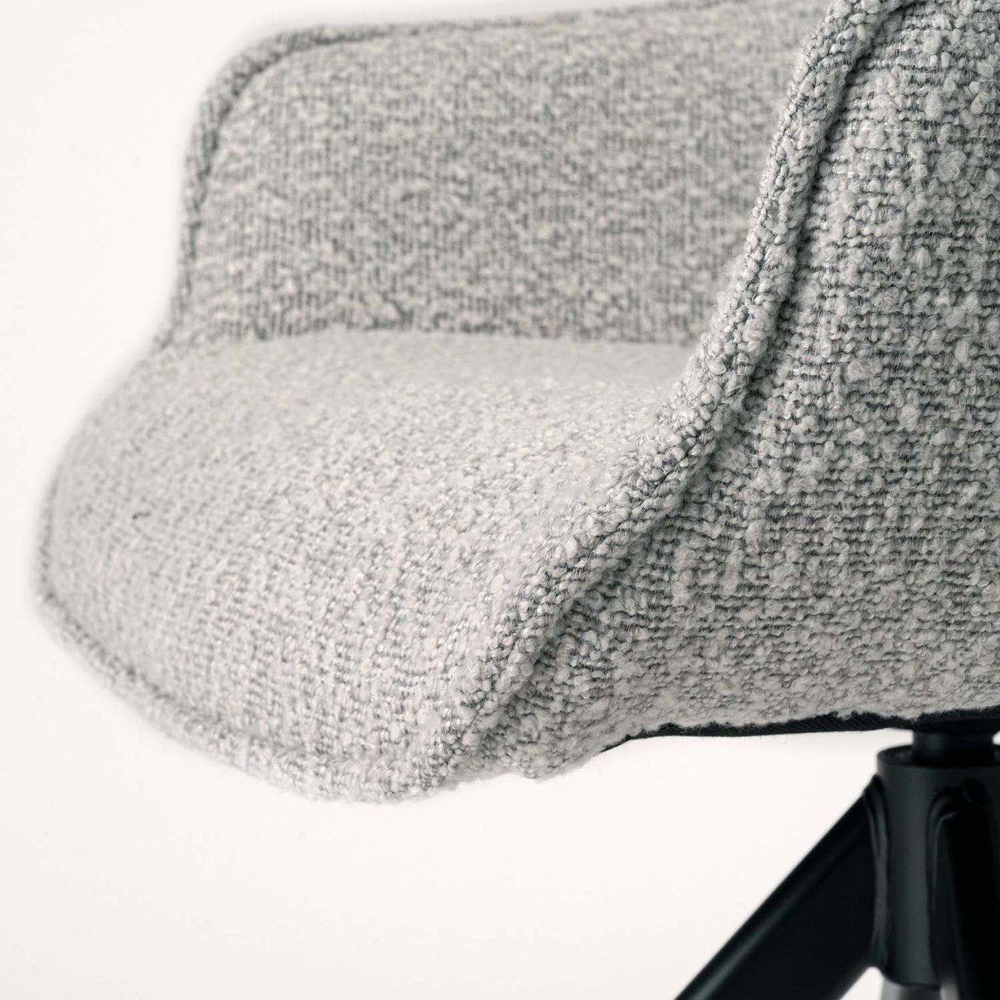 ダイニングチェア アーム 回転チェア ブークレ ファブリック / PC-182