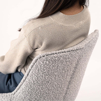 ダイニングチェア アーム 回転チェア ブークレ ファブリック / PC-182