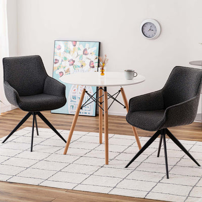 ダイニングチェア アーム 回転チェア ブークレ ファブリック / PC-182