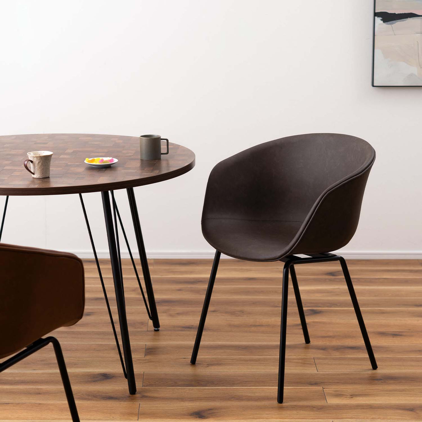 ダイニングチェア ラウンドチェア ソフトレザー PU / PC-989