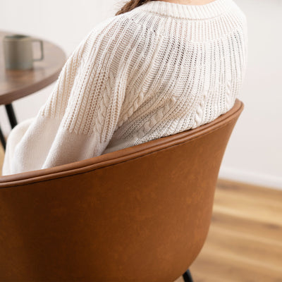 ダイニングチェア ラウンドチェア ソフトレザー PU / PC-989