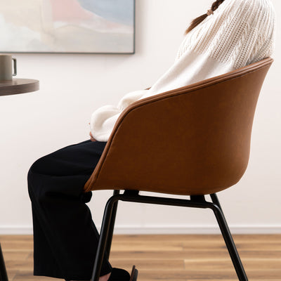 ダイニングチェア ラウンドチェア ソフトレザー PU / PC-989