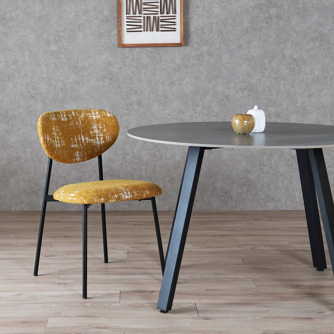 ダイニングチェア アームレスチェア ブークレ ファブリック / PC-267