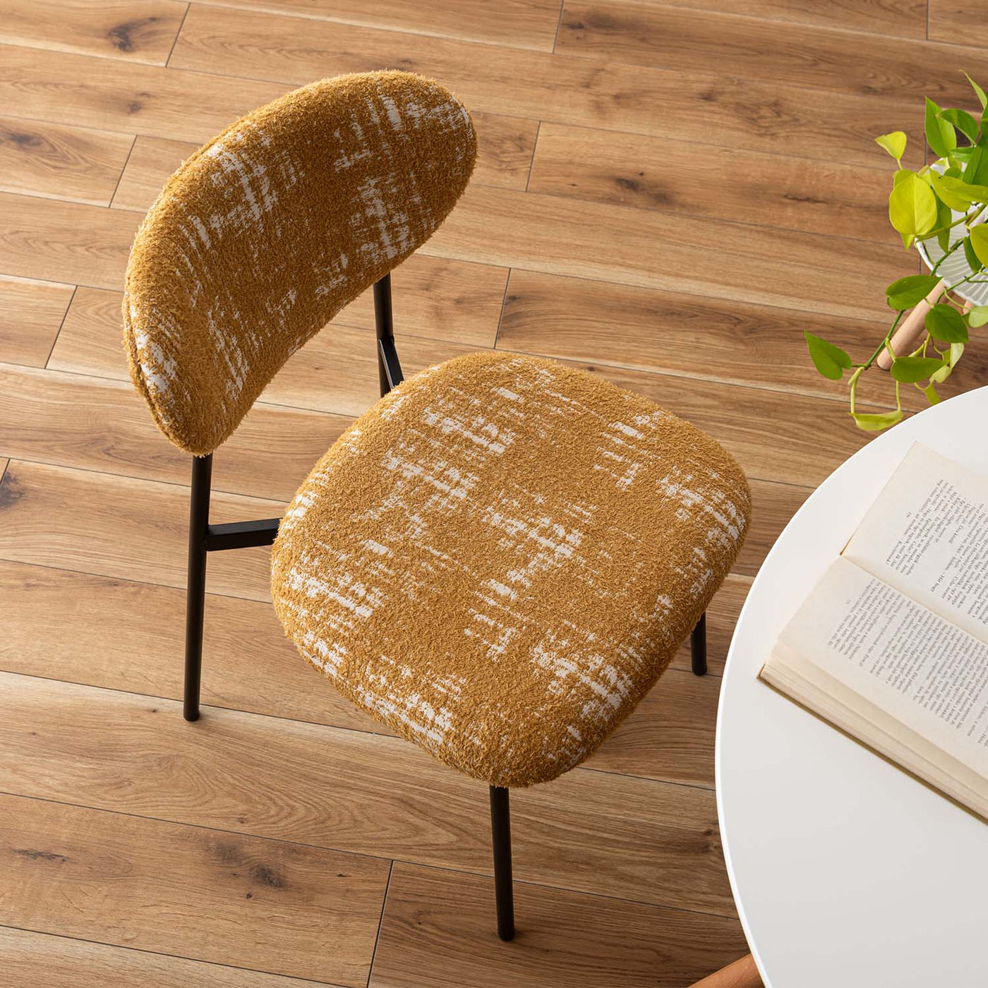 ダイニングチェア アームレスチェア ブークレ ファブリック / PC-267