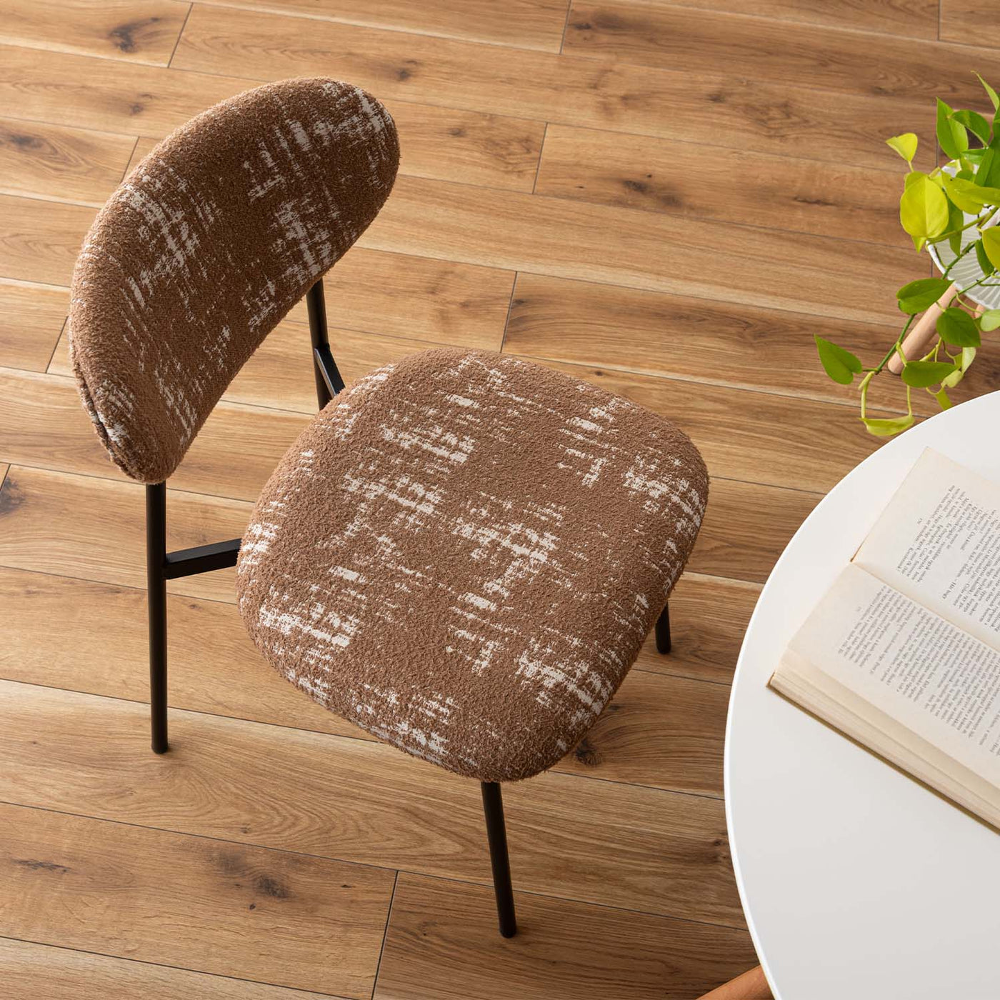 ダイニングチェア アームレスチェア ブークレ ファブリック / PC-267