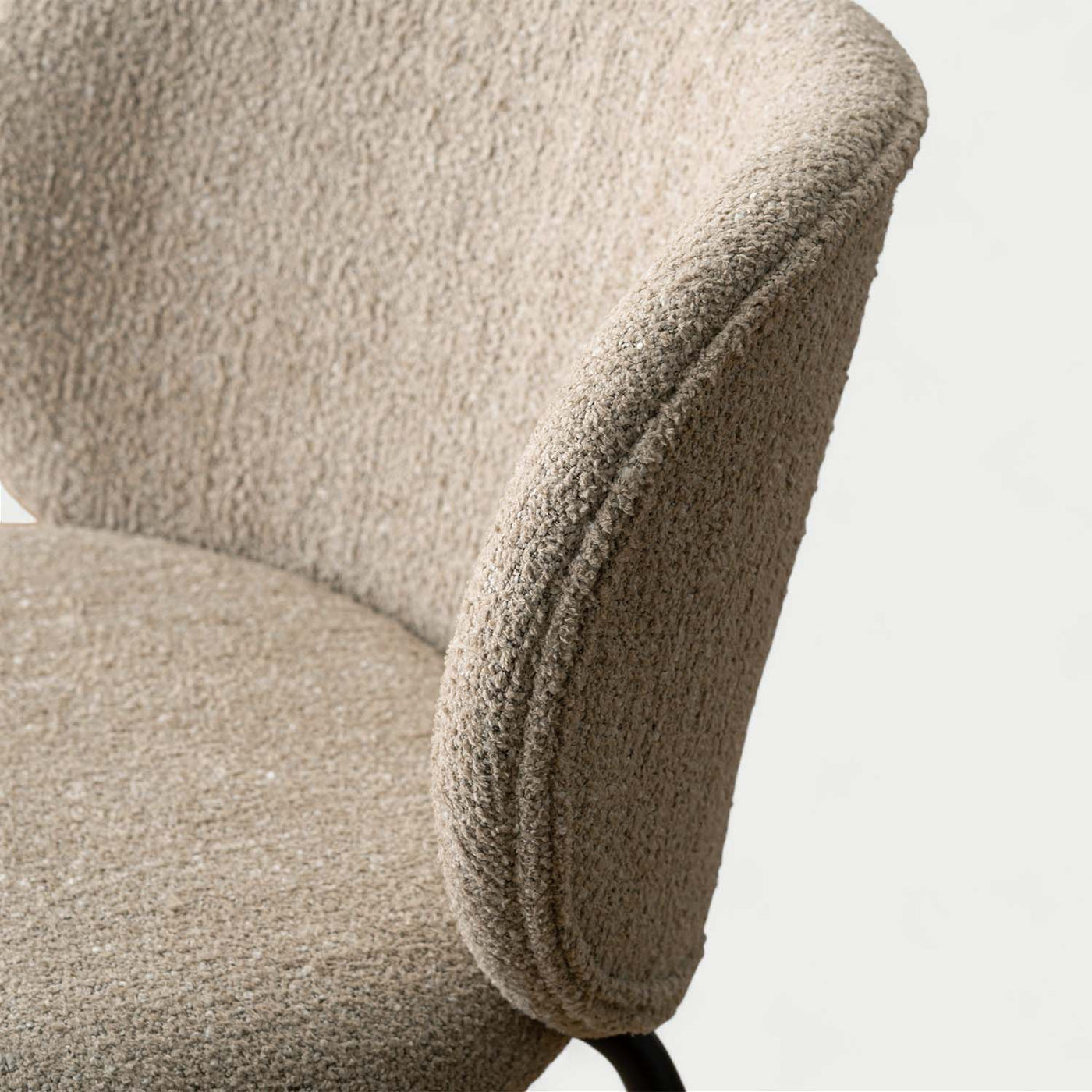 ダイニングチェア ラウンドチェア ブークレ ファブリック / PC-268