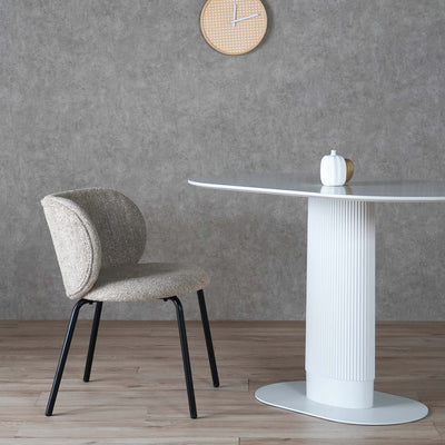 ダイニングチェア ラウンドチェア ブークレ ファブリック / PC-268