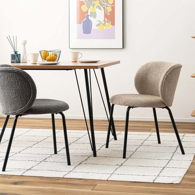 ダイニングチェア ラウンドチェア ブークレ ファブリック / PC-268